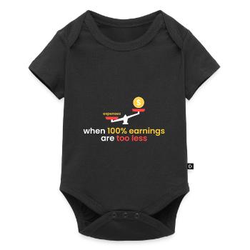 100% Ertrag sind zu wenig - Baby Premium Kurzarmbody - Schwarz - Vorne