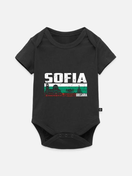Sofia Bulgarien - Baby Premium Kurzarmbody - Schwarz