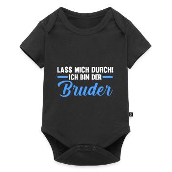 Lass mich durch ich bin der Bruder - Baby Premium Kurzarmbody - Schwarz - Vorne