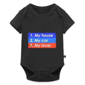 1. My house 2. My car 3. My lover - Baby Premium short-sleeve bodysuit - black - Front