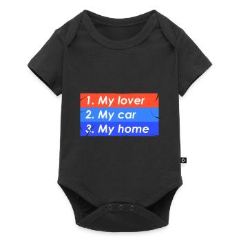 1. My lover 2. Car 3. Home - Baby Premium short-sleeve bodysuit - black - Front