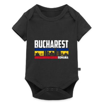 Bucharest Romania - Baby Premium short-sleeve bodysuit - black - Front