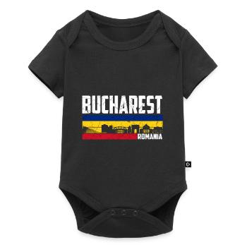 Bucharest Romania City Romanian - Baby Premium short-sleeve bodysuit - black - Front