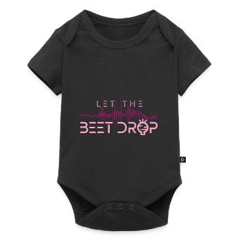 Let the Beat drop - Rote Beete - Baby Premium Kurzarmbody - Schwarz - Vorne