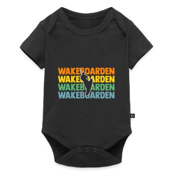 Wakeboarder Wakeboard Wakeboarding - Baby Premium Kurzarmbody - Schwarz - Vorne