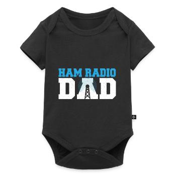 Ham Radio Dad Men Frequency Antenna Radio Lover - Baby Premium Kurzarmbody - Schwarz - Vorne