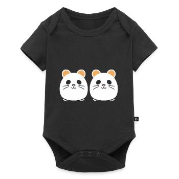 Cute Humor Little Hamster - Baby Premium short-sleeve bodysuit - black - Front