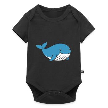 Baby Whale - Baby Premium short-sleeve bodysuit - black - Front