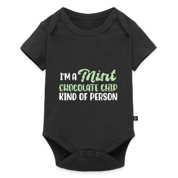 Ich bin ein Minz-Schokoladen-Chip-Typ - Baby Premium Kurzarmbody - Schwarz - Vorne