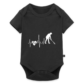 Gardening Gardening Heartbeat - Baby Premium short-sleeve bodysuit - black - Front