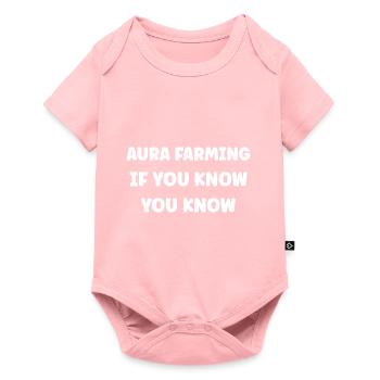Aura farming - Baby Premium short-sleeve bodysuit - rose - Front
