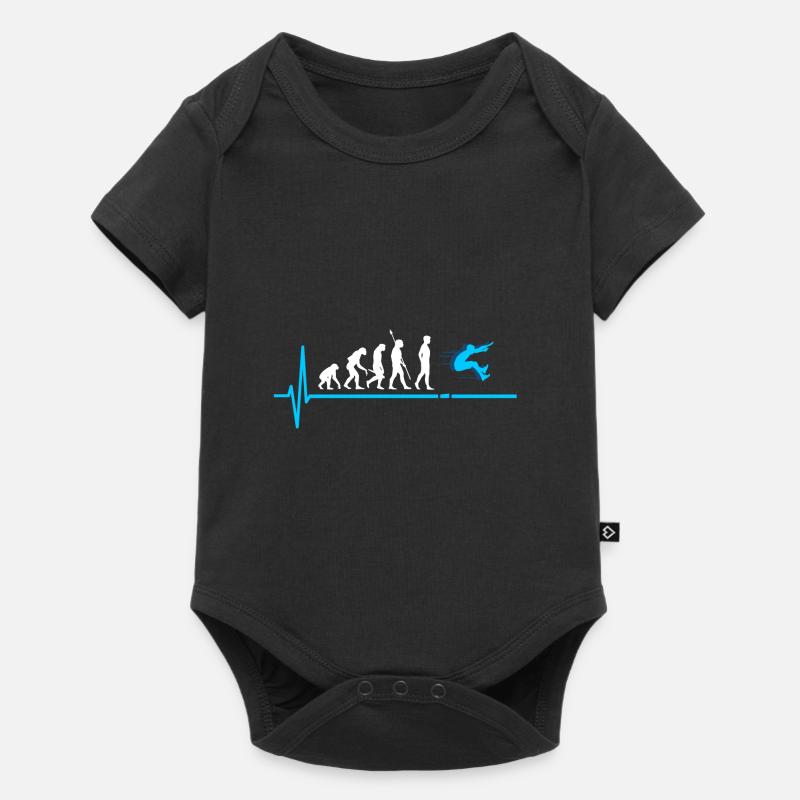 Athlétisme Evolution du saut en longueur - Body à manches courtes Premium Bébé - noir