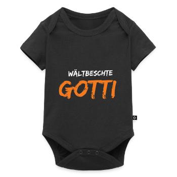 Wältbescht Gotti Taufgotti Firmgotti - Baby Premium Kurzarmbody - Schwarz - Vorne