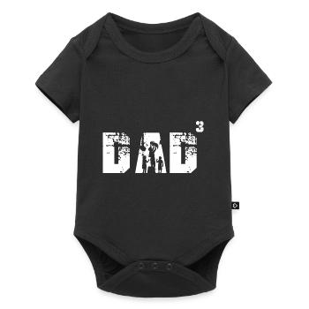 Father three children Daughter Son Funny Dad - Baby Premium short-sleeve bodysuit - black - Front