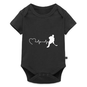 Ice Hockey Ice Hockey ECG Skates Puck Ice - Baby Premium short-sleeve bodysuit - black - Front
