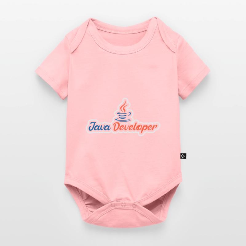 Java Developer with Coffee Baby Premium short-sleeve bodysuit