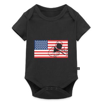 Soudeur Drapeau américain Spot Soudeur G - Body à manches courtes Premium Bébé - noir - Devant
