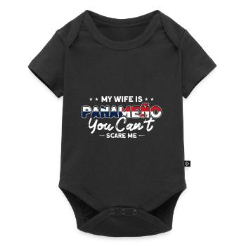 My wife is Panameno Panama Souvenir - Baby Premium short-sleeve bodysuit - black - Front