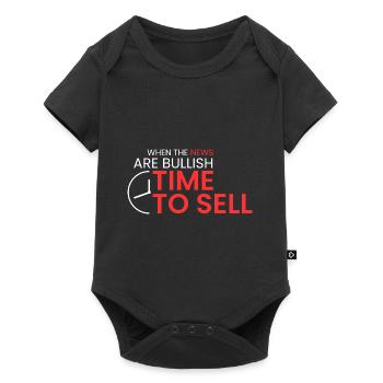 quand les nouvelles sont haussières - Body à manches courtes Premium Bébé - noir - Devant