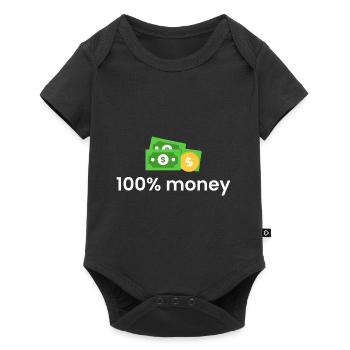 100% Money - Baby Premium short-sleeve bodysuit - black - Front
