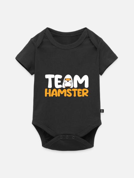 Nagetier Hamsterbesitzer Hamster - Baby Premium Kurzarmbody - Schwarz