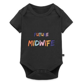 Soutien à la grossesse Doula Naissance future sage-femme - Body à manches courtes Premium Bébé - noir - Devant