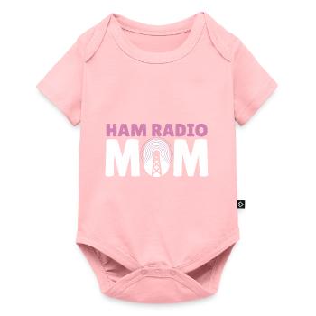 Signal Frequency Radio Amateurs Ham Radio Mom Wome - Baby Premium Kurzarmbody - Rosa - Vorne