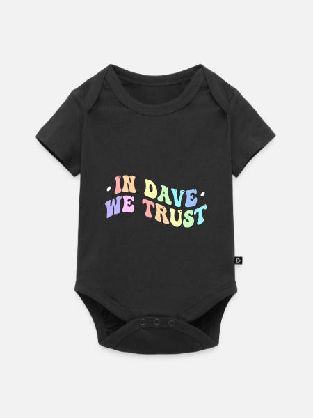 Auf Dave vertrauen wir - Baby Premium Kurzarmbody - Schwarz