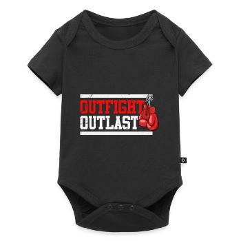 Outfight Outlast Boxing - Baby Premium Kurzarmbody - Schwarz - Vorne