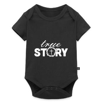 Jesus God Christian Church Cross Believe Faith - Baby Premium short-sleeve bodysuit - black - Front