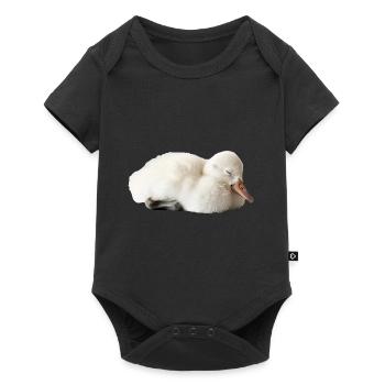 Schwan - Baby Premium Kurzarmbody - Schwarz - Vorne