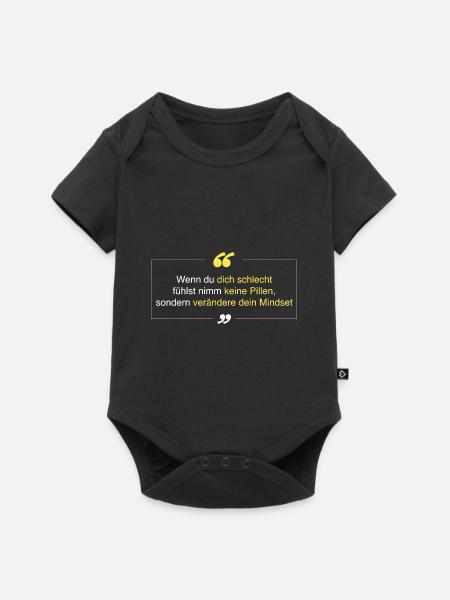 verändere dein Mindset - Baby Premium Kurzarmbody - Schwarz