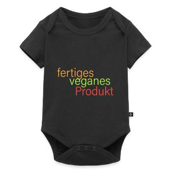 fertiges veganes Produkt - Baby Premium Kurzarmbody - Schwarz - Vorne