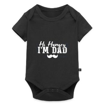 Salut affamé, je suis papa - Body à manches courtes Premium Bébé - noir - Devant