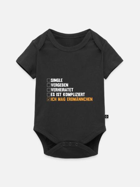 Erdmännchen - Baby Premium Kurzarmbody - Schwarz