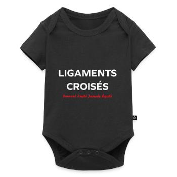 Foot ligaments croisés - Body à manches courtes Premium Bébé - noir - Devant