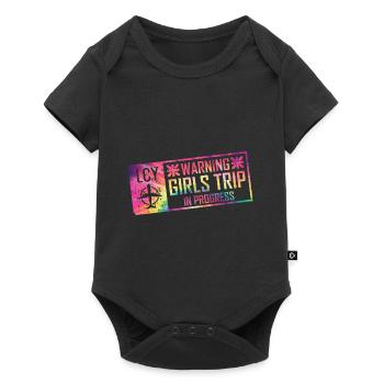Attention Girls Trip en cours - Body à manches courtes Premium Bébé - noir - Devant