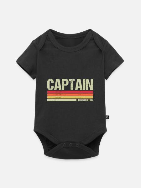 Captain - Baby Premium Kurzarmbody - Schwarz