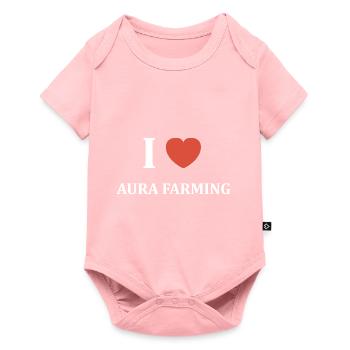 Aura farming - Baby Premium short-sleeve bodysuit - rose - Front