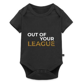 Out of your league, For legends | It's all about skill - Baby Premium short-sleeve bodysuit - black - Front