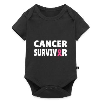 Breast Cancer: Cancer Survivor - Baby Premium short-sleeve bodysuit - black - Front