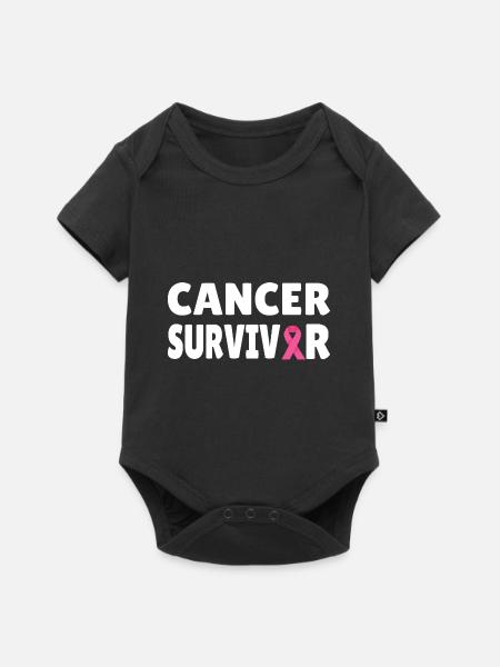 Breast Cancer: Cancer Survivor - Baby Premium Kurzarmbody - Schwarz