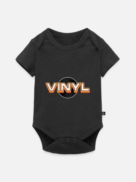 vinyl platte dj deejay scratch musik oldschool Fun - Baby Premium Kurzarmbody - Schwarz