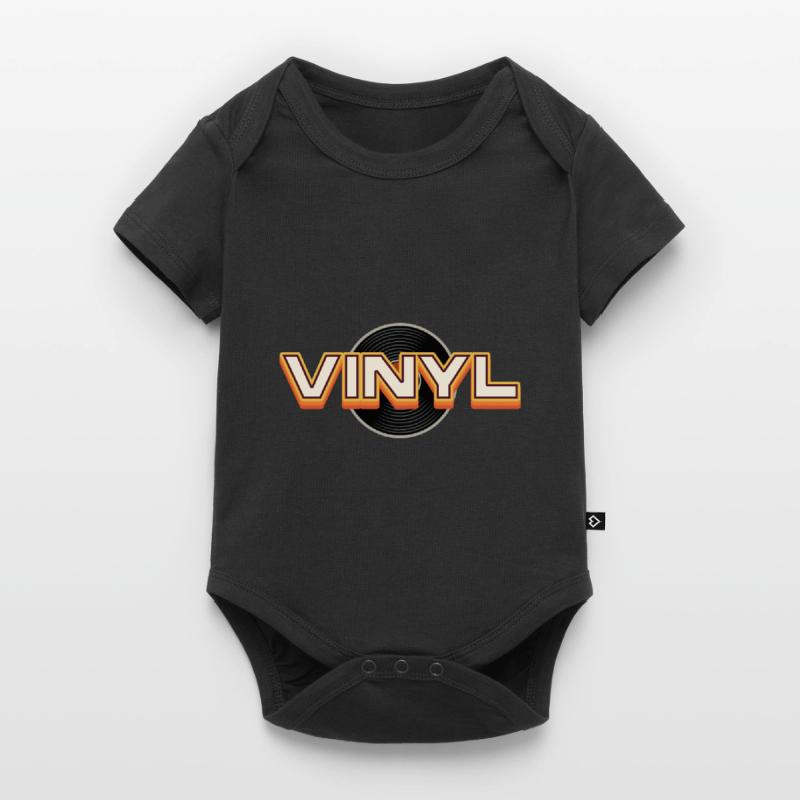 vinyl record dj deejay scratch music oldschool fun Baby Premium short-sleeve bodysuit