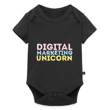 Unicorn Digital Marketing Cadeau LGBTQ - Body à manches courtes Premium Bébé - noir - Devant