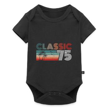 47 ans Anniversaire 2022 Classic 1975 47 Anniversaire - Body à manches courtes Premium Bébé - noir - Devant