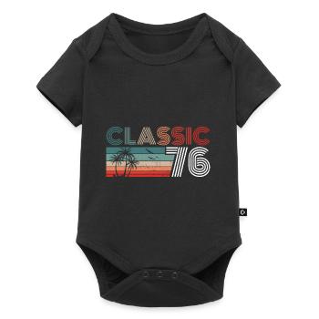 46 Year Old Birthday 2022 Classic 1976 46 Birthday - Baby Premium short-sleeve bodysuit - black - Front
