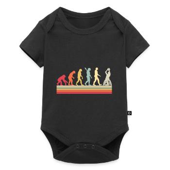 Evolution of Wheelchair Basketball Weelchair - Baby Premium short-sleeve bodysuit - black - Front