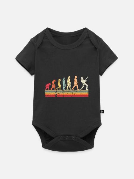 Human Evolution Guitar Band Retro Vintage - Body à manches courtes Premium Bébé - noir
