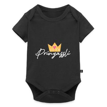 Prinzässli Mädchen Schweizerdeutsch Luus Meitli - Baby Premium Kurzarmbody - Schwarz - Vorne